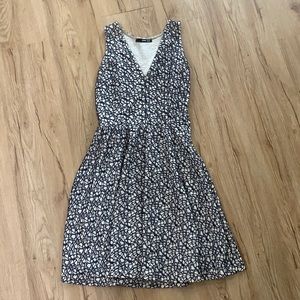 Blue and white flutter dress